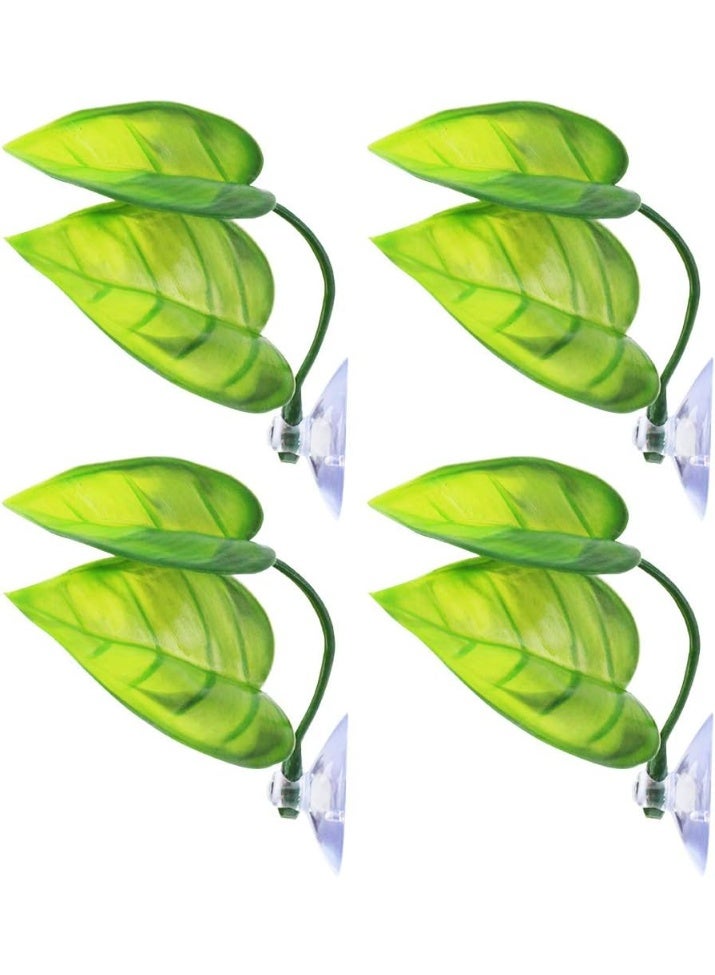 Betta Fish Leaf Pad with Suction Cup, Betta Bed Leaf Hammock Double Leaf Design Lightweight and Realistic Resting Spot Breeding Decoration Comfortable Laying Hiding Habitat - Image 1